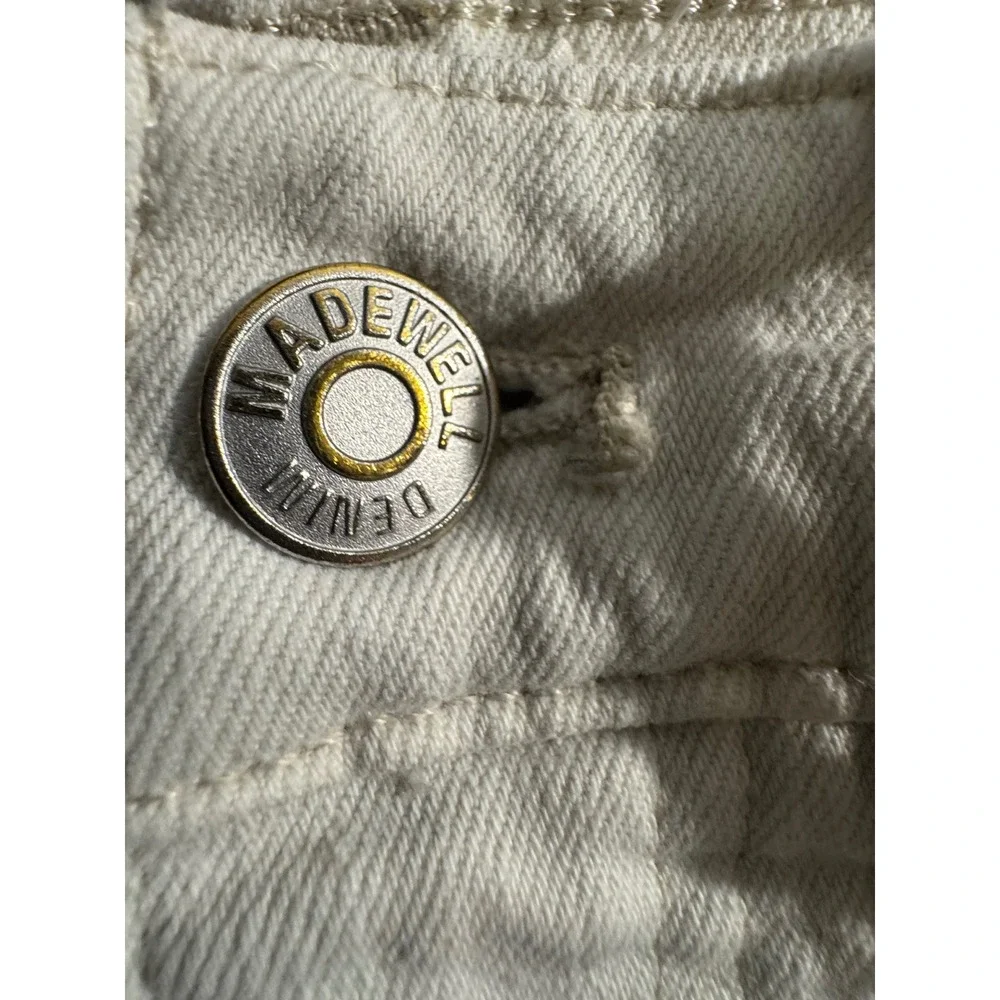 Madewell High Rise‎ 90's Straight Leg Jeans Off White Cream Denim Pants 23